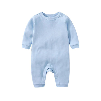 Jomixa 100% Cotton Unisex Baby Romper, Blue 0-3 Months