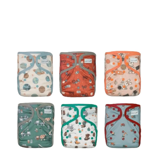KaWaii Baby Comfort-Fit Leak-Proof Diaper Covers 6-Pack