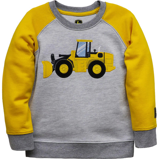 John Deere Toddler Boys' Yellow Truck Sweatshirt 2T