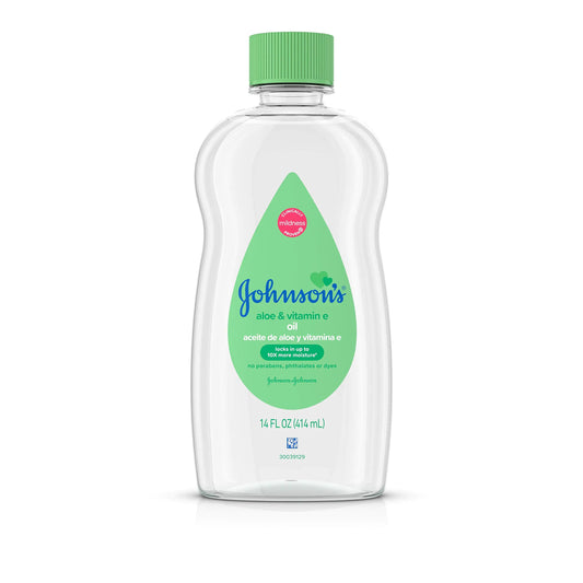 Johnsons Baby Oil with Aloe & Vitamin E, 14 fl. oz, 6-Pack