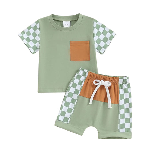 TinyTrendsetter Baby Boy Summer Set