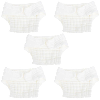 Healifty CottonSoft Newborn Cloth Diapers 5-Pack
