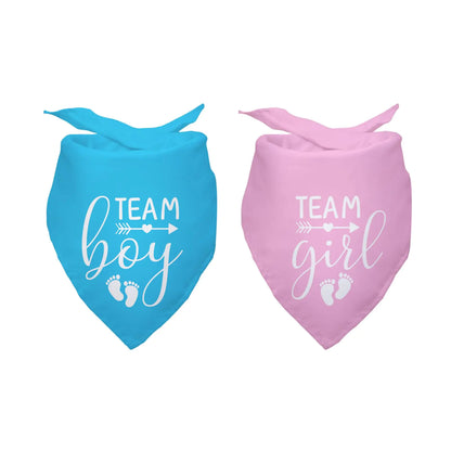 Gender Reveal Dog Bandana Duo - Soft Cotton, Easy Clean