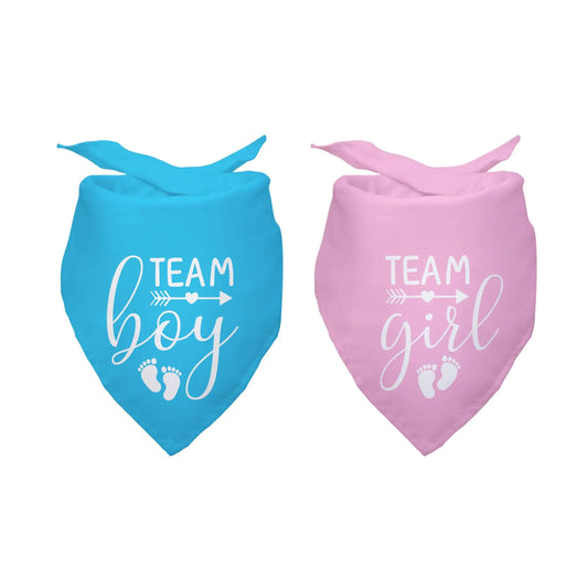 Gender Reveal Dog Bandana Duo - Soft Cotton, Easy Clean