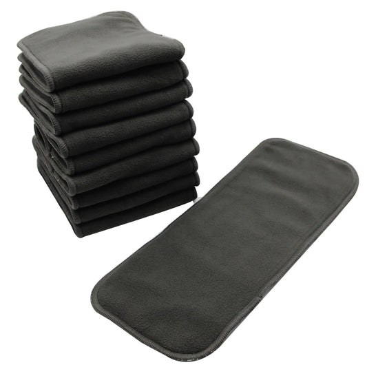 10-Pack Microfiber Cloth Diaper Inserts – 4-Layer Microfleece