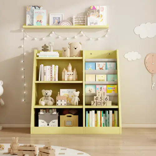 Bright Yellow Kids' Book and Toy Organizer