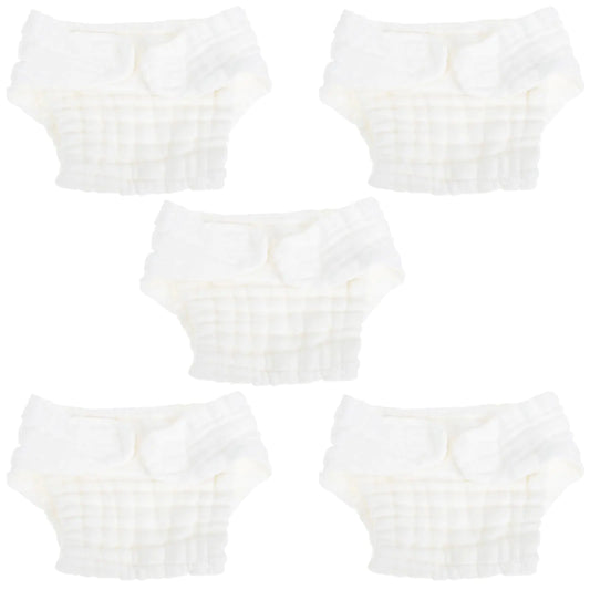 Healifty CottonSoft Newborn Cloth Diapers 5-Pack