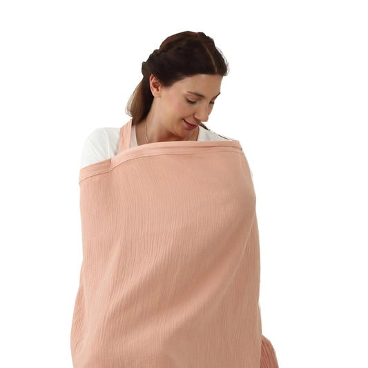 Soft Cotton Privacy Nursing Poncho with Arch Neckline