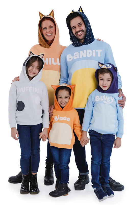 Bluey Chilli Mom Fleece Family Hoodie XL