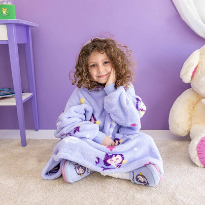 Milk&Moo Kids' Cozy Mermaid Hoodie Blanket in Purple