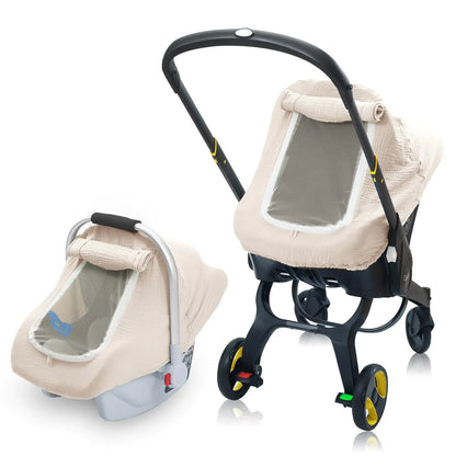 3-Layer Muslin Infant Car Seat Canopy