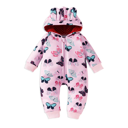 Butterfly Babe Hooded Winter Romper