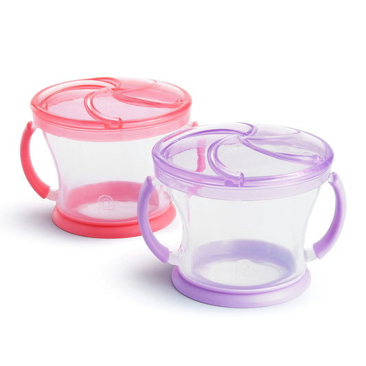 Munchkin Snack Catcher Toddler Snack Cups – 2 Pack (Pink & Purple)