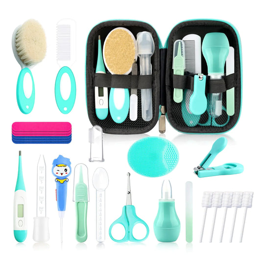 Baby Healthcare & Grooming Kit – 25PCS Newborn Safety & Care Set, Green