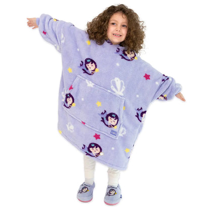 Milk&Moo Kids' Cozy Mermaid Hoodie Blanket in Purple