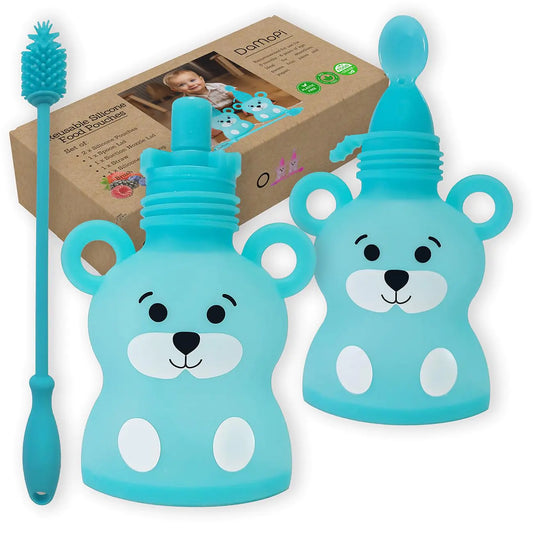 Silipack Reusable Baby Food Storage 2-Pack with Feeding Tools
